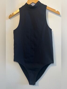 A New Day Black High Neck Sleeveless Bodysuit